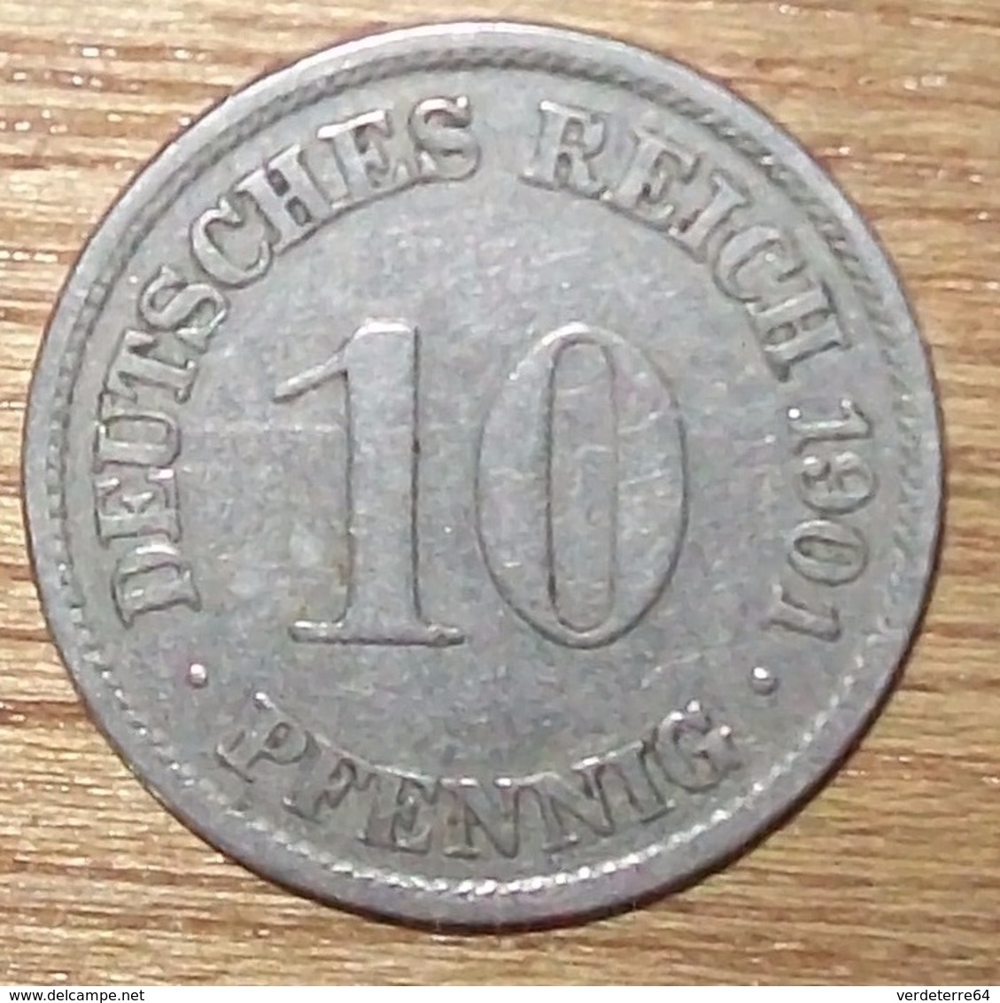 N°7 MONNAIE ALLEMANDE 10 PFENNIG 1901A - 10 Pfennig