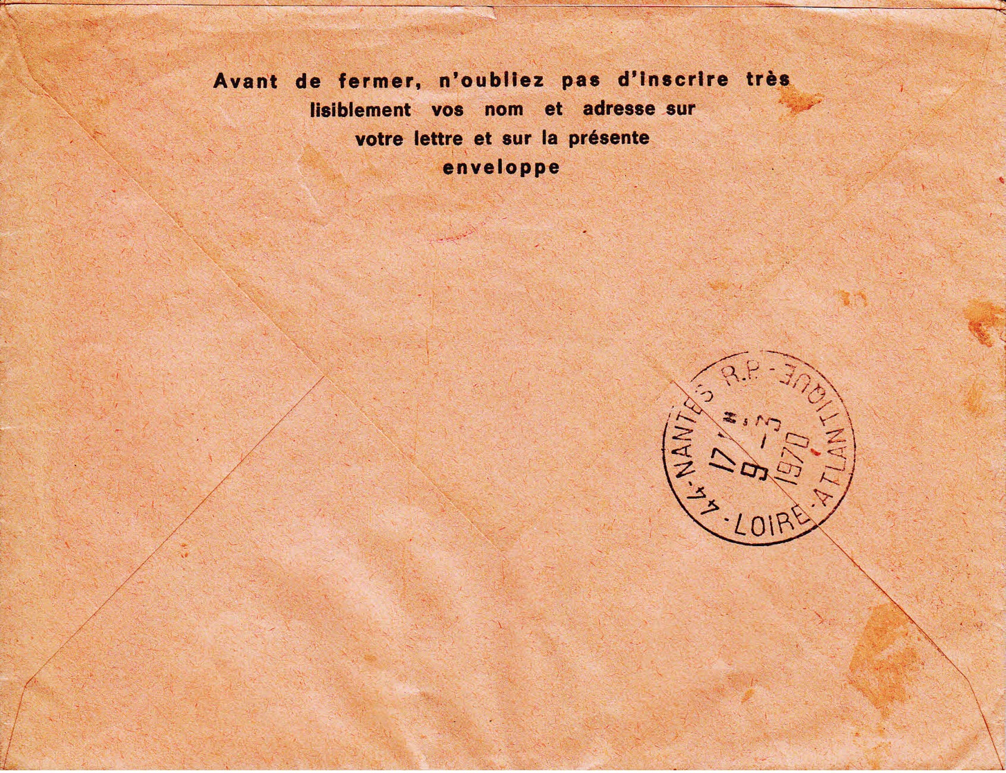 GABON - 1970 - EMA Sur Lettrre Recommandée Par Avion De Libreville Pour La France - Gabon (1960-...)