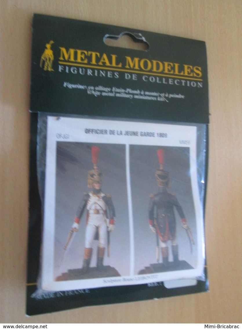 Figurine Métal TOP QUALITE à Monter Et Peindre METAL MODELES 54mm, OFFICIER JEUNE GARDE 1809 Vaut 23 € En Magasin - Figurines