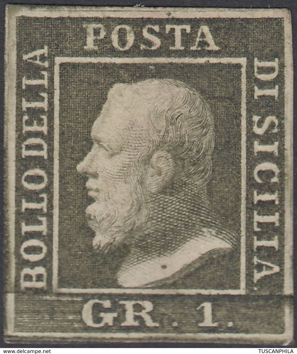 Sicilia, 1 Grano III Tav Verde Oliva PA Posizione 10 - Sassone N.5d - Sizilien