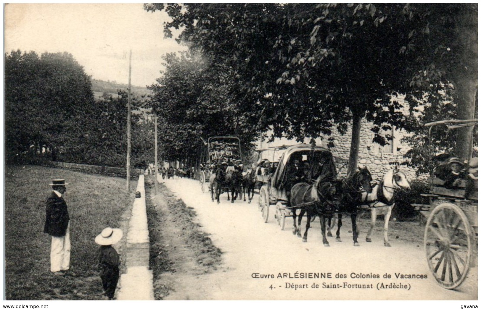 07 Oeuvre Arlésienne Des Colonies De Vacances - Départ De SAINT-FORTUNAT - Autres & Non Classés