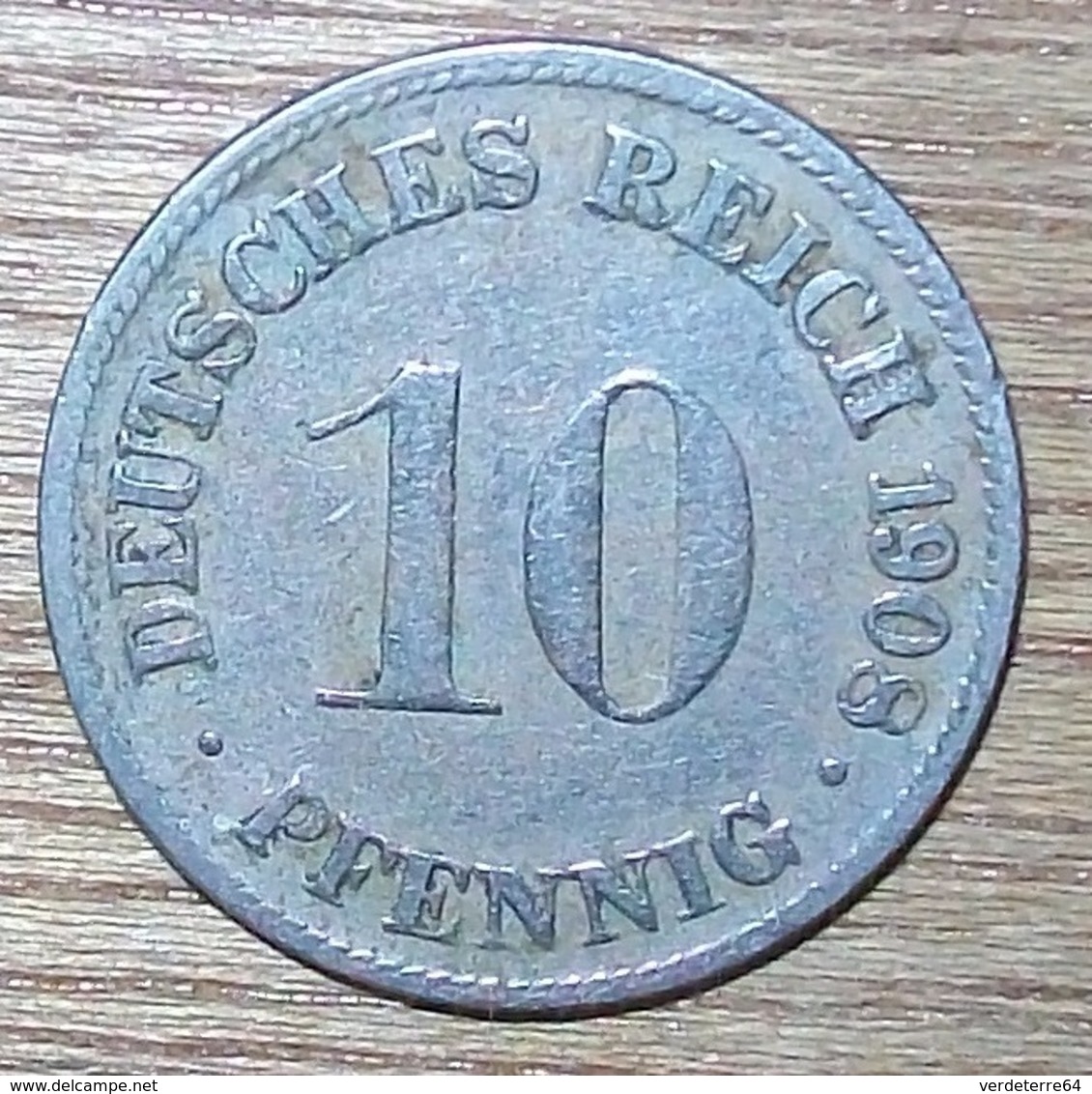 N°14 MONNAIE ALLEMANDE 10 PFENNIG 1908D - 10 Pfennig