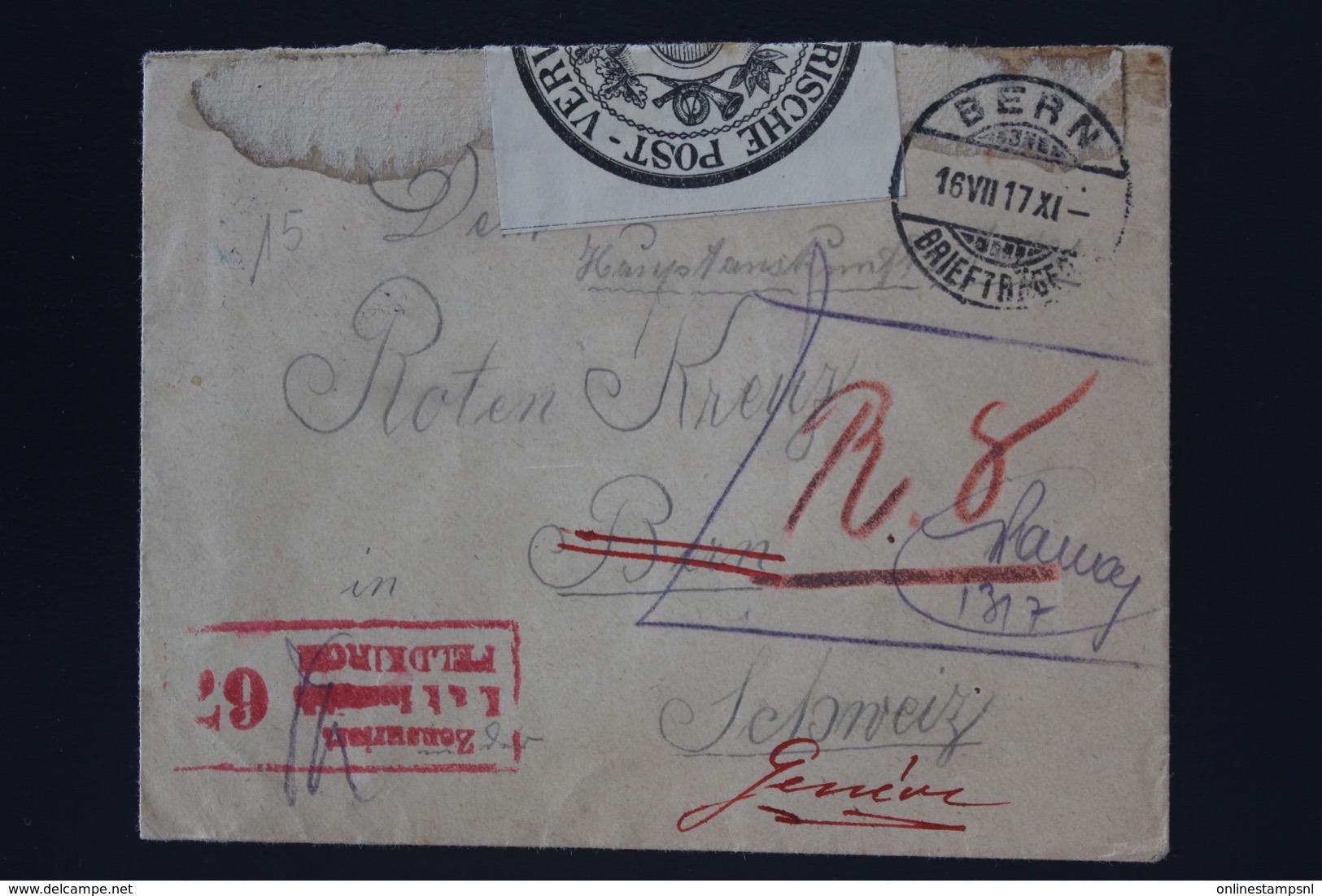 Austria  Cover Feldkirch -> Geneve Roten Kreuz. Zensuriert Schweizerische Post 1917 - Briefe U. Dokumente