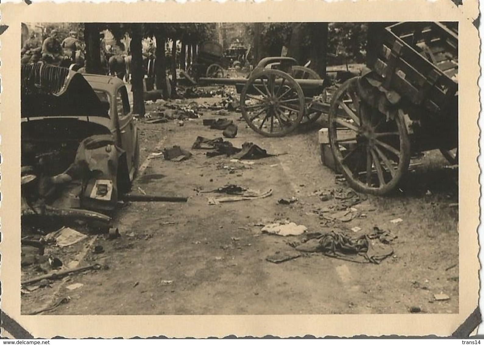 PONT-ST-MAXENCE - SENLIS (OISE ) 1940 Photo Werhmacht WW2 ,  Convoi Français Détruit . - 1939-45