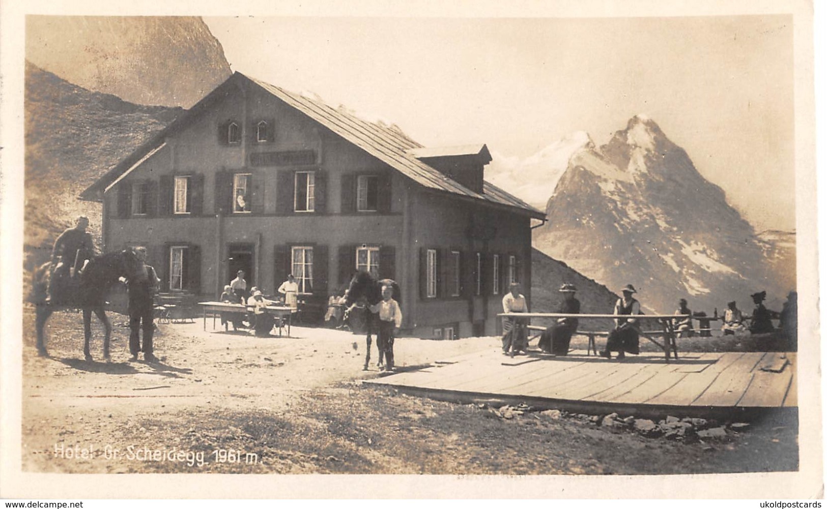 CPA  Suisse, GRINDELWALD, Hotel Grosse Scheidegg, Carte Photo.1924 - Grindelwald