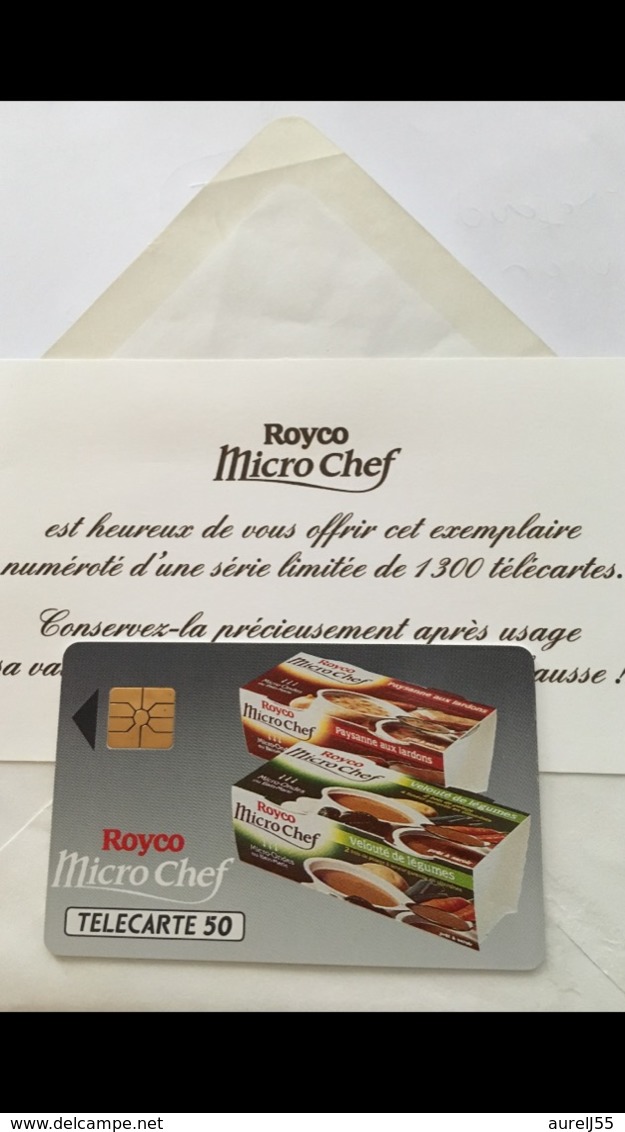 Télécarte NUMÉROTÉ - Royco Micro Chef - 1300 Ex. - N’1201 - Avec Certificat - Alimentation