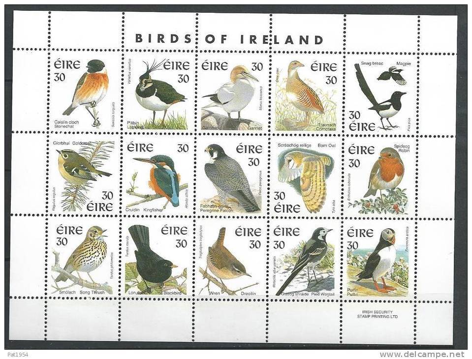 Irlande 1999 N°1122/1135 Neufs ** En Feuillet Oiseaux - Blocks & Sheetlets