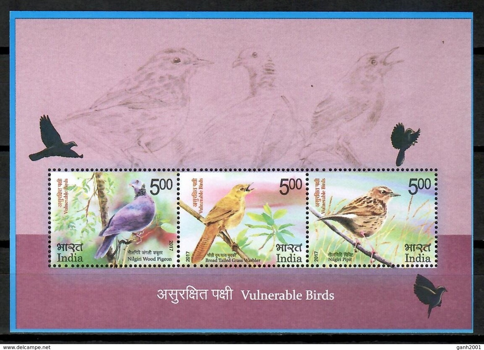 India 2017 / Birds MNH Aves Vögel Oiseaux / Cu14631  41-25 - Otros & Sin Clasificación