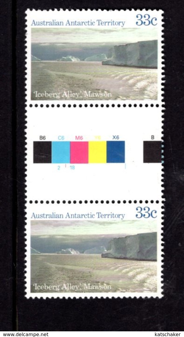 837801877 1984-87 SCOTT L67 POSTFRIS MINT NEVER HINGED EINWANDFREI (XX)  GUTTERPAIR ICEBERG ALLEY MAWSON - Neufs