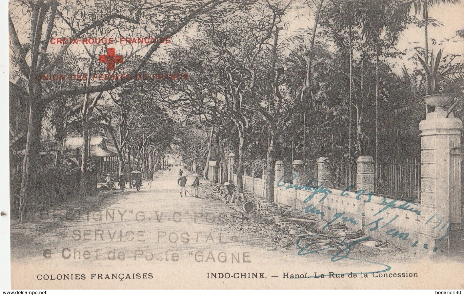 CPA  CROIX ROUGE DE L'INDO-CHINE  HANOI RUE DE LA CONCESSION  COLONIES FRANCAISES - Croix-Rouge