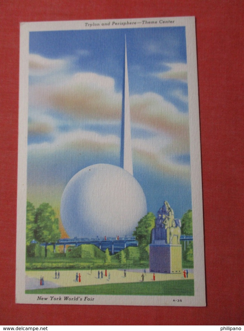 Trylon  & Perisphere --------- 1939 NY Worlds Fair--    Ref 3621 - Exposiciones