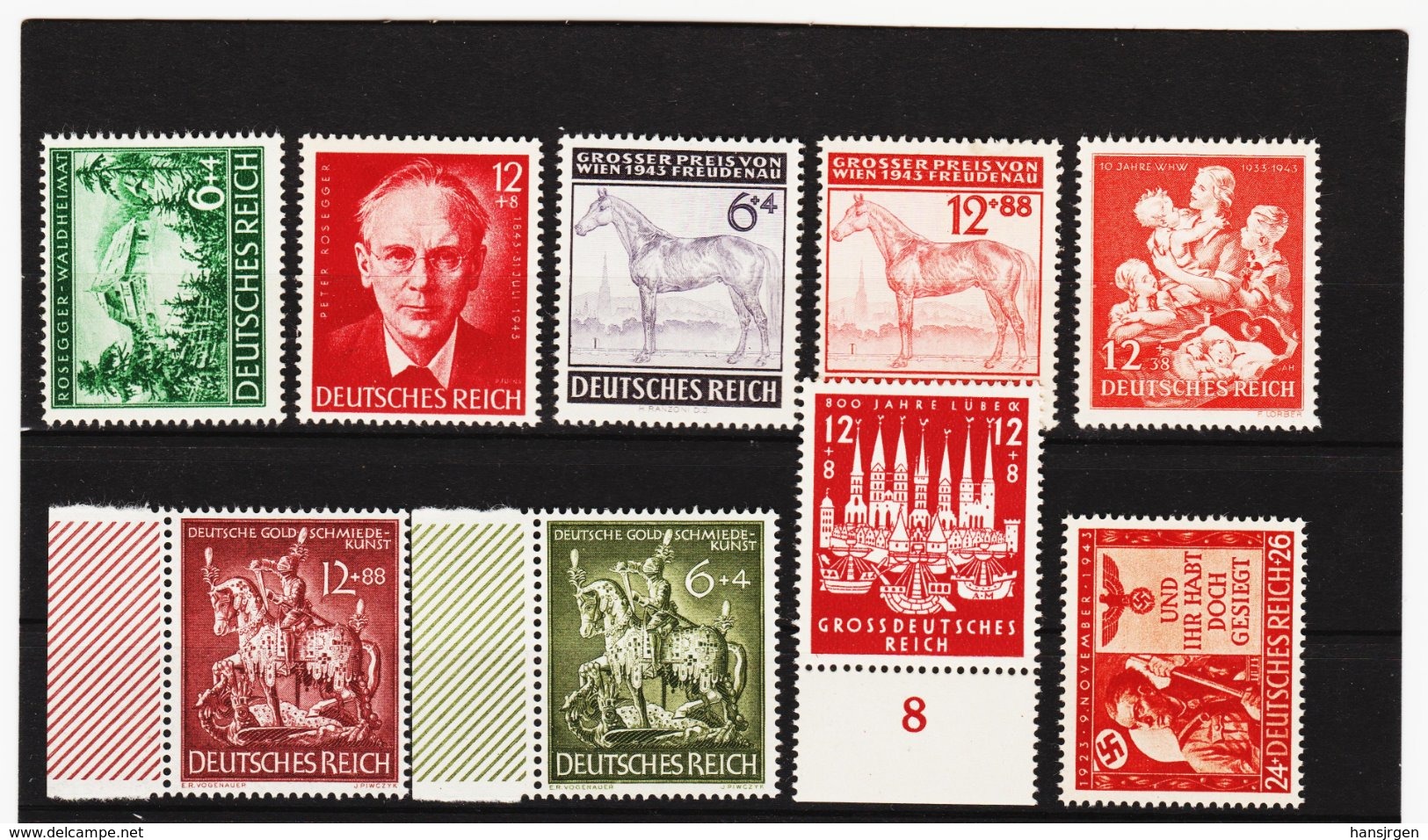 RAD245 DEUTSCHES REICH 1943  MICHL 855/63 ** Postfrisch Siehe ABBILDUNG - Ungebraucht