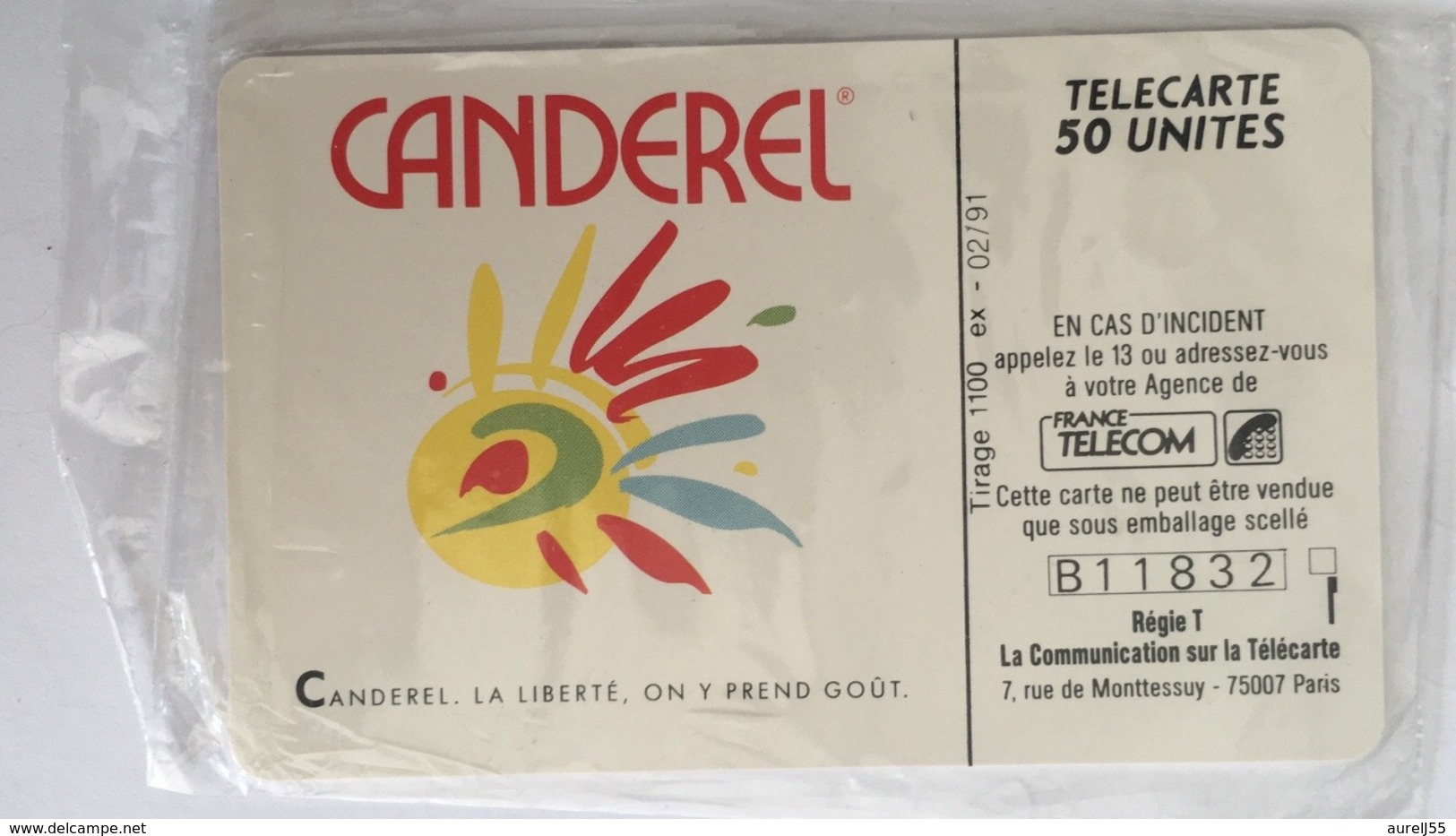 RARE Télécarte - CANDEREL - 50 Unités - 1100 Ex. - Neuve Sous Emballage - Alimentation