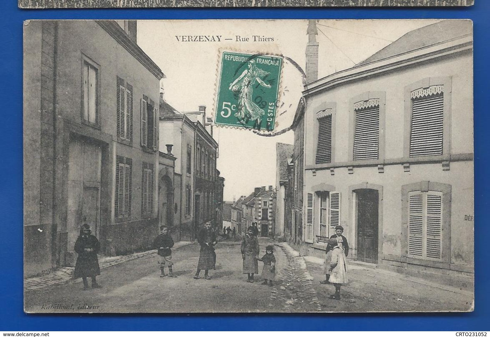 VERZENAY    Rue Thiers    Animées   écrite En 1909 - Altri & Non Classificati