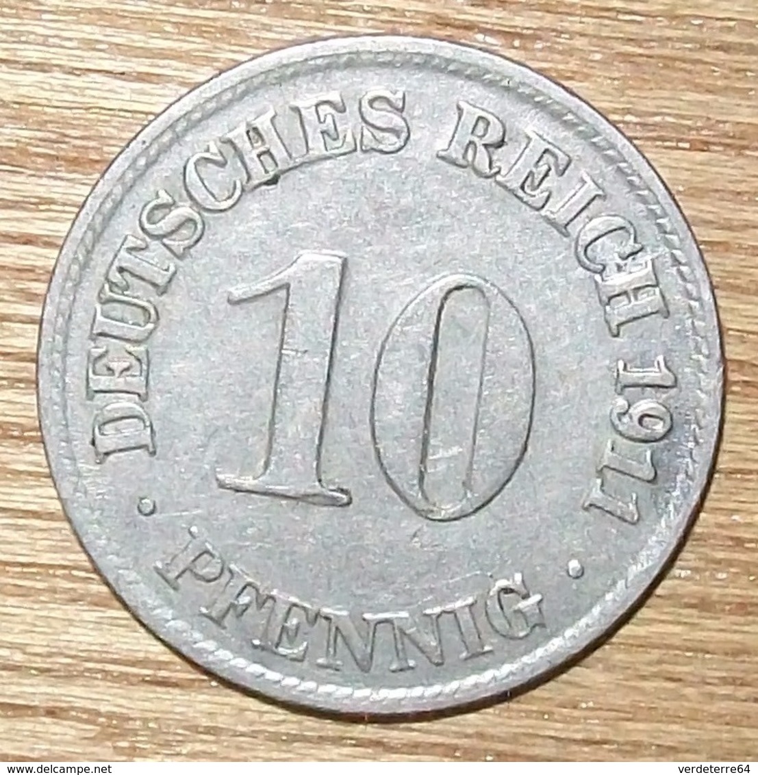 N°20 MONNAIE ALLEMANDE 10 PFENNIG 1911D - 10 Pfennig