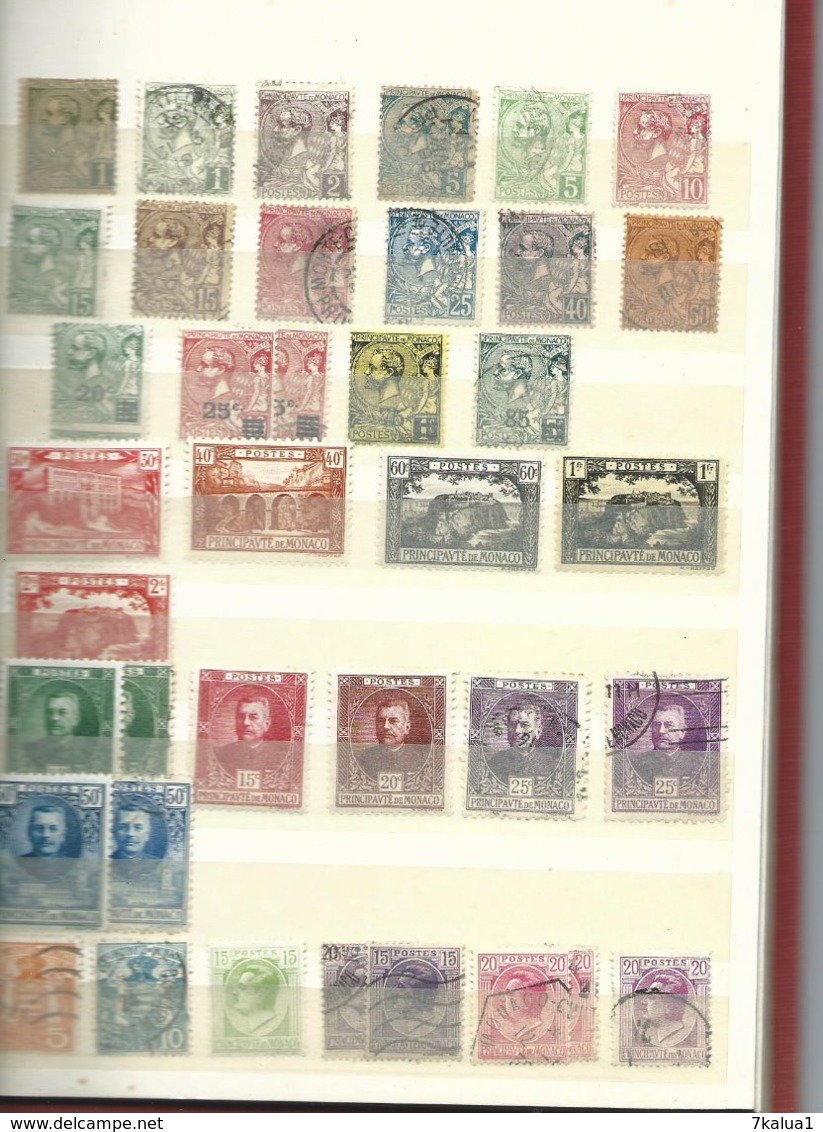 MONACO, Classeur 13 Pages, Timbres Oblitérés Et Neufs * - Collections (en Albums)