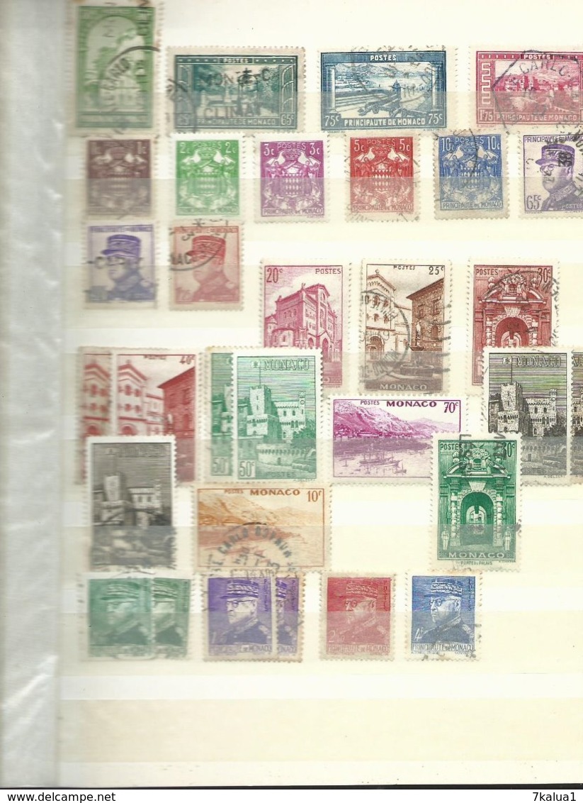 MONACO, Classeur 13 Pages, Timbres Oblitérés Et Neufs * - Collections (en Albums)