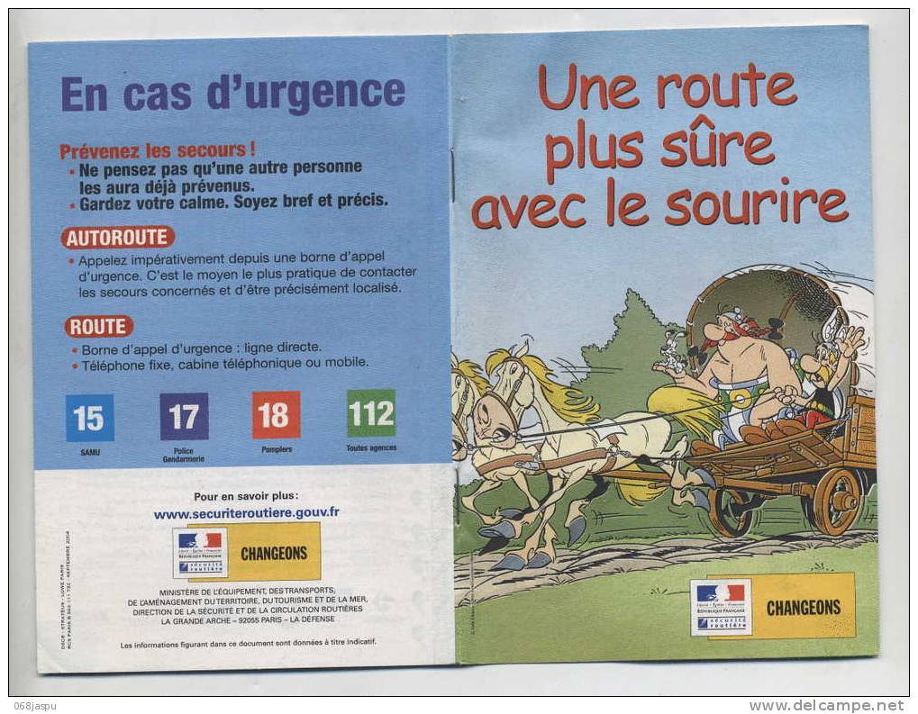 Guide Une Route Plus Sure Avec Le Sourire Theme Asterix - Autres & Non Classés