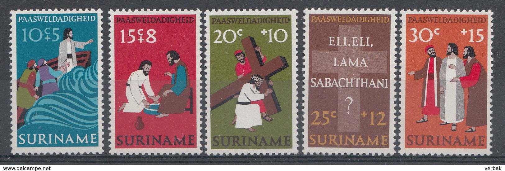 Surinam 1973 Mi.nr.:646-650 Ostern  Neuf Sans Charniere / MNH / Postfris - Surinam