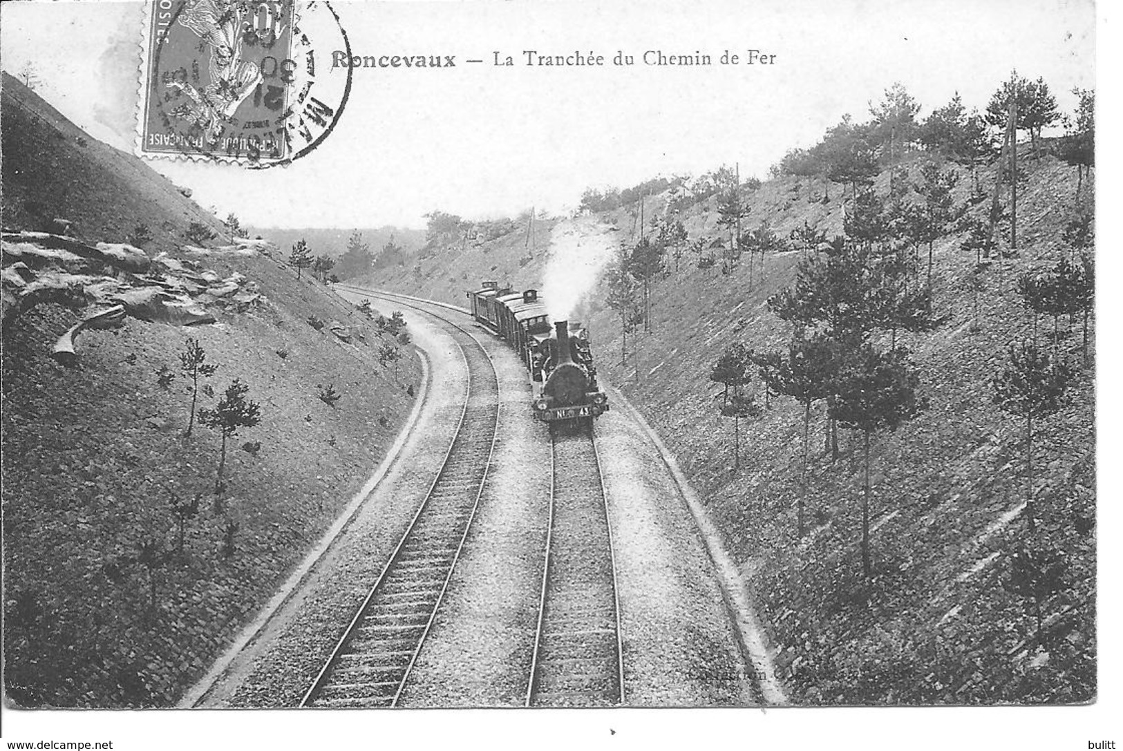 RONCEVAUX - La Tranchée Du Chemin De Fer - Train - Autres & Non Classés