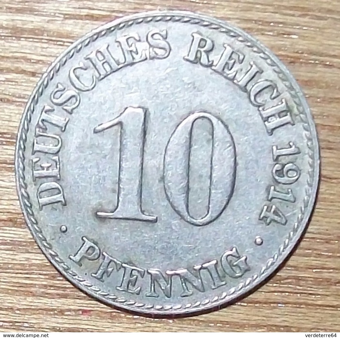 N°27 MONNAIE ALLEMANDE 10 PFENNIG 1914D - 10 Pfennig