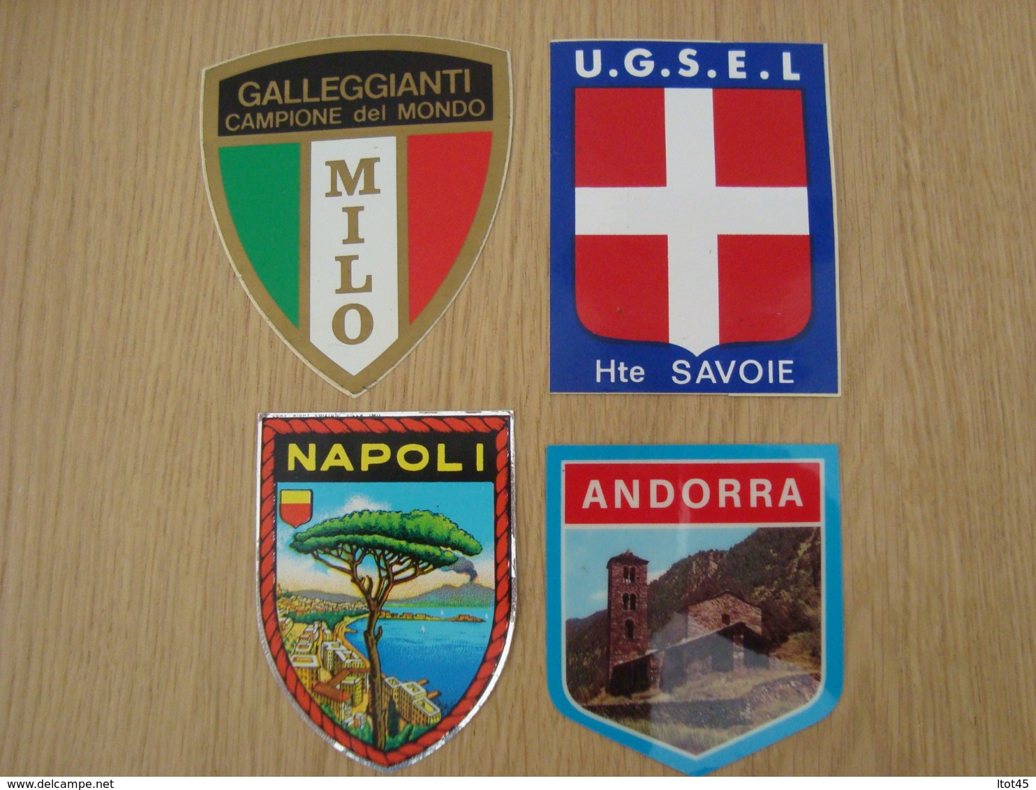 LOT DE 7 AUTOCOLLANTS ANDORRA NAPOLI GALLEGGIANTI HAUTE SAVOIE - Autocollants