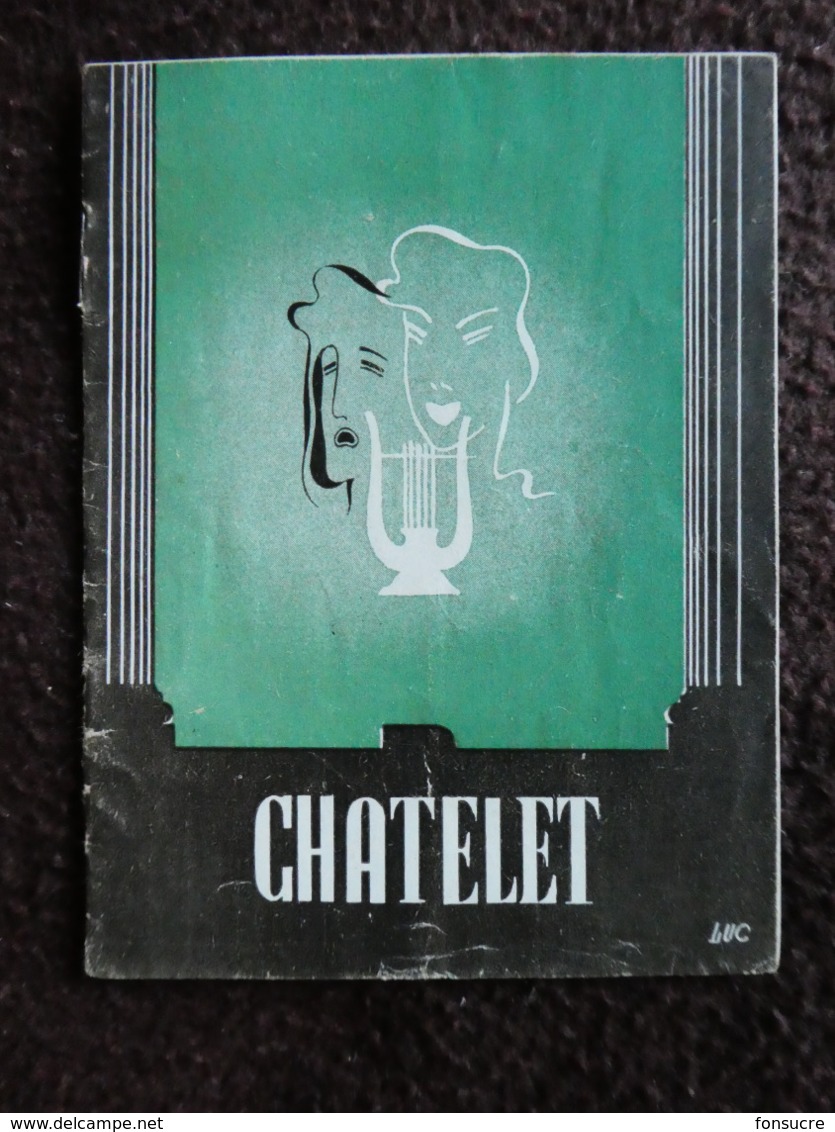 MZ Programme Théatre Du CHATELET Les Chasseurs D'images Opérette Mouezy-Eon Manse Avec Fernandel - Programmes