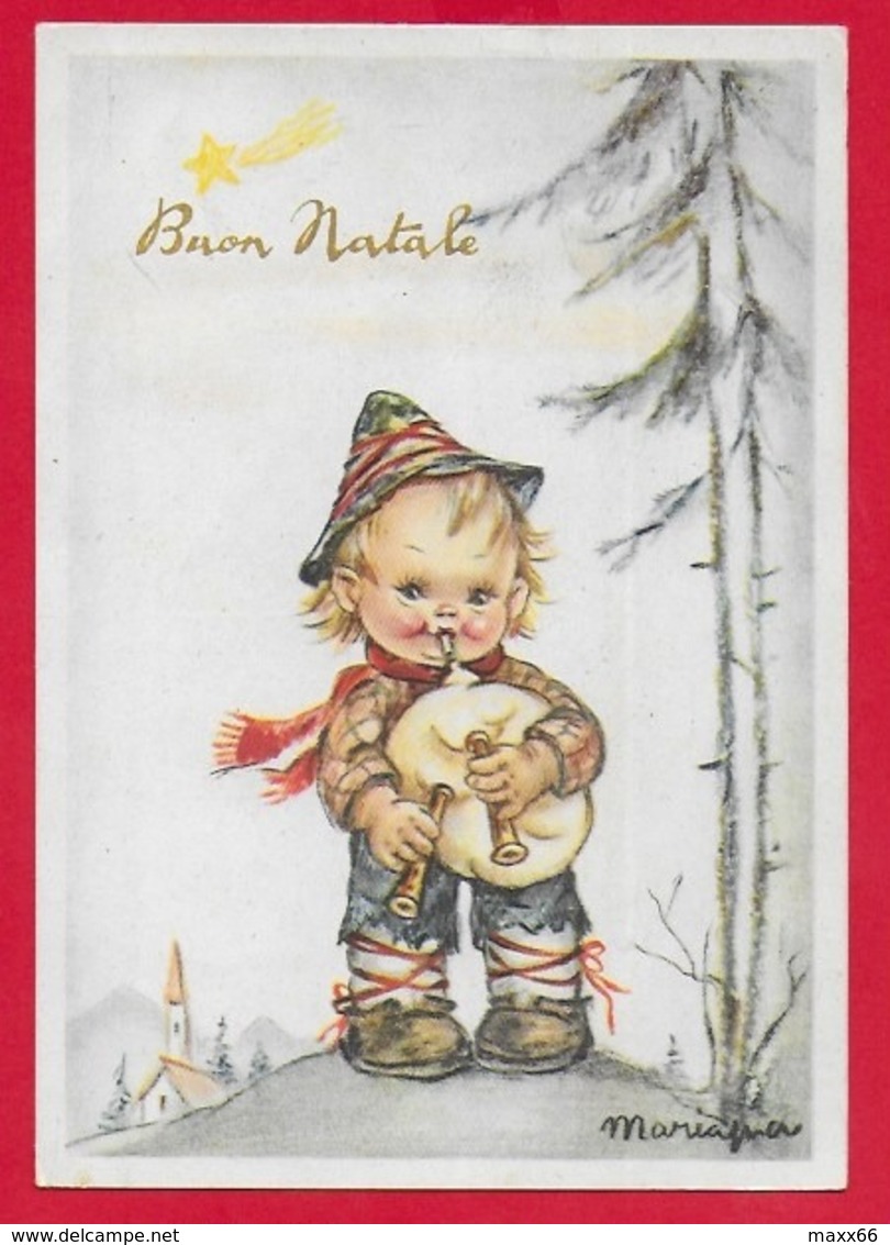 CARTOLINA VG ITALIA - BUON NATALE - Bambino Con Zampogna - MARIAPIA - Ediz. PMCE - 10 X 15 - 1949 S. PIETRO AL NATISONE - Other & Unclassified