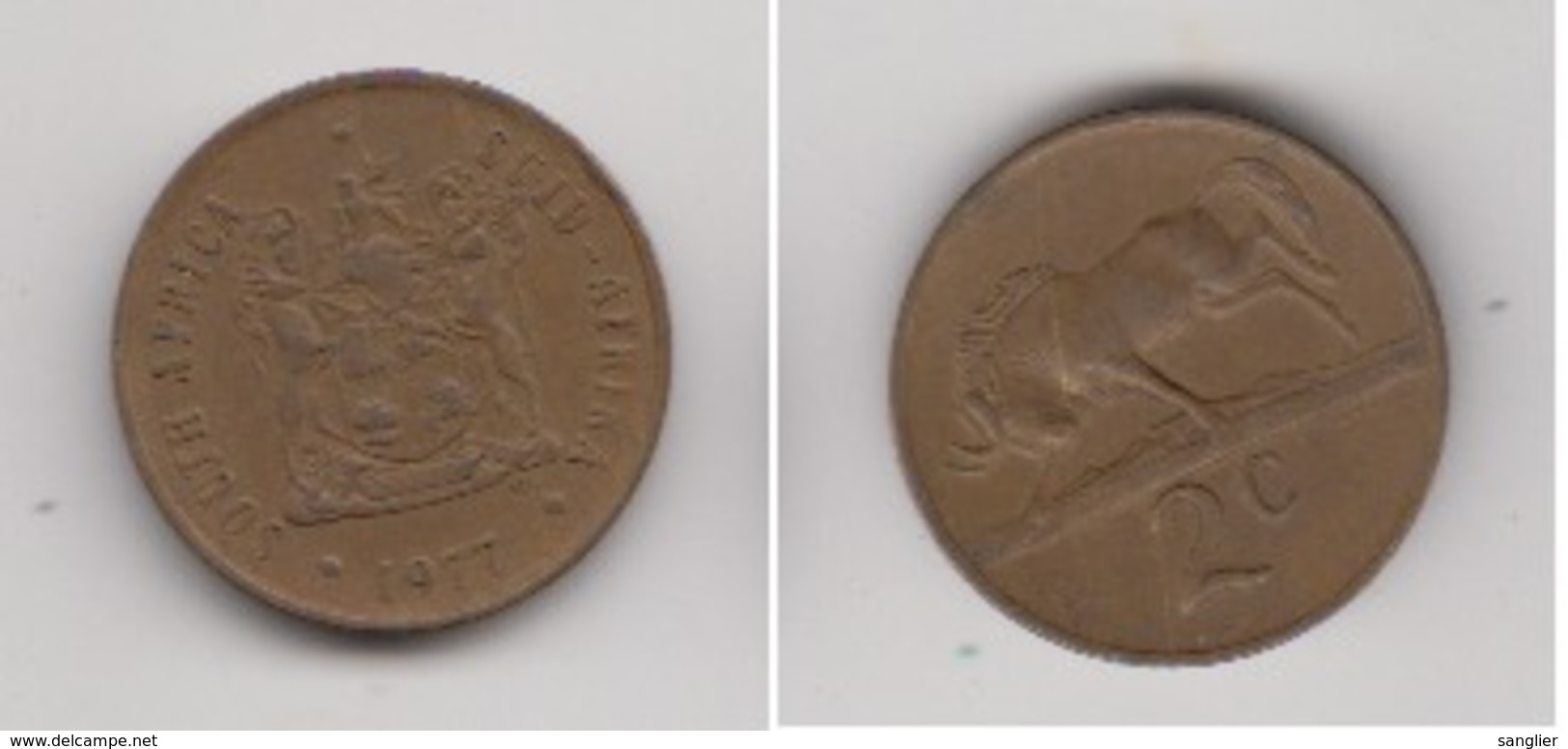 SUD AFRICA - 2 CENT 1977 - Afrique Du Sud