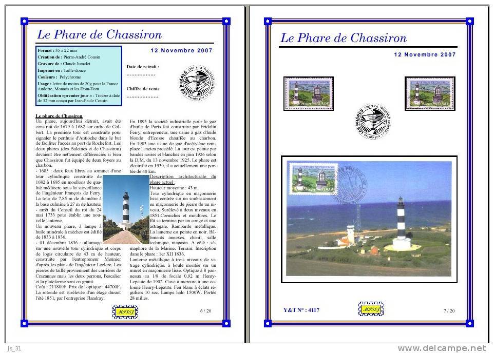Planche Album Expo : France 2007 : 4117 Phare De Chassiron - Pre-printed Pages