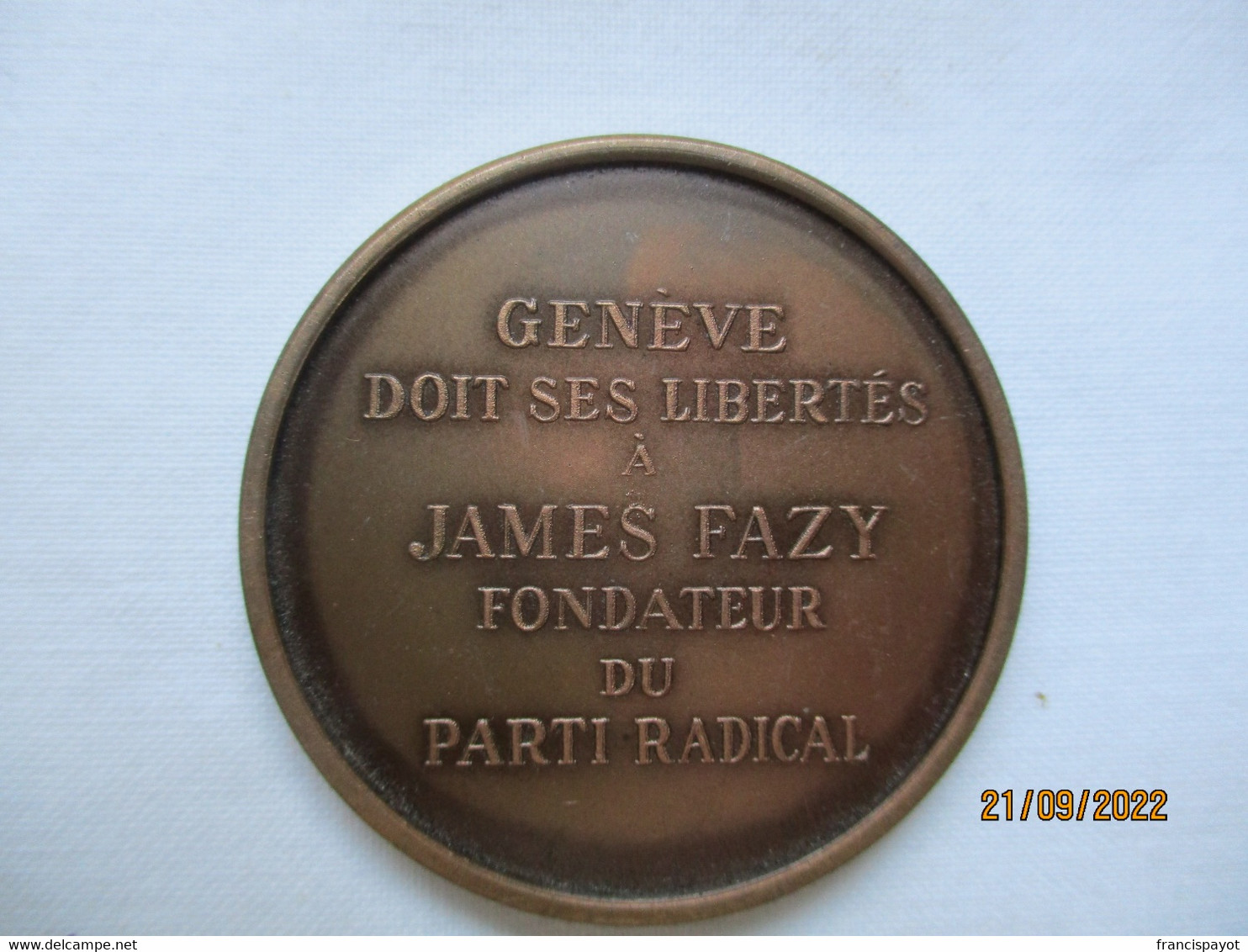 Suisse: Genève Doit Ses Libertés à James Fazy Fondateur Du Parti Radical 1976 - Royal / Of Nobility