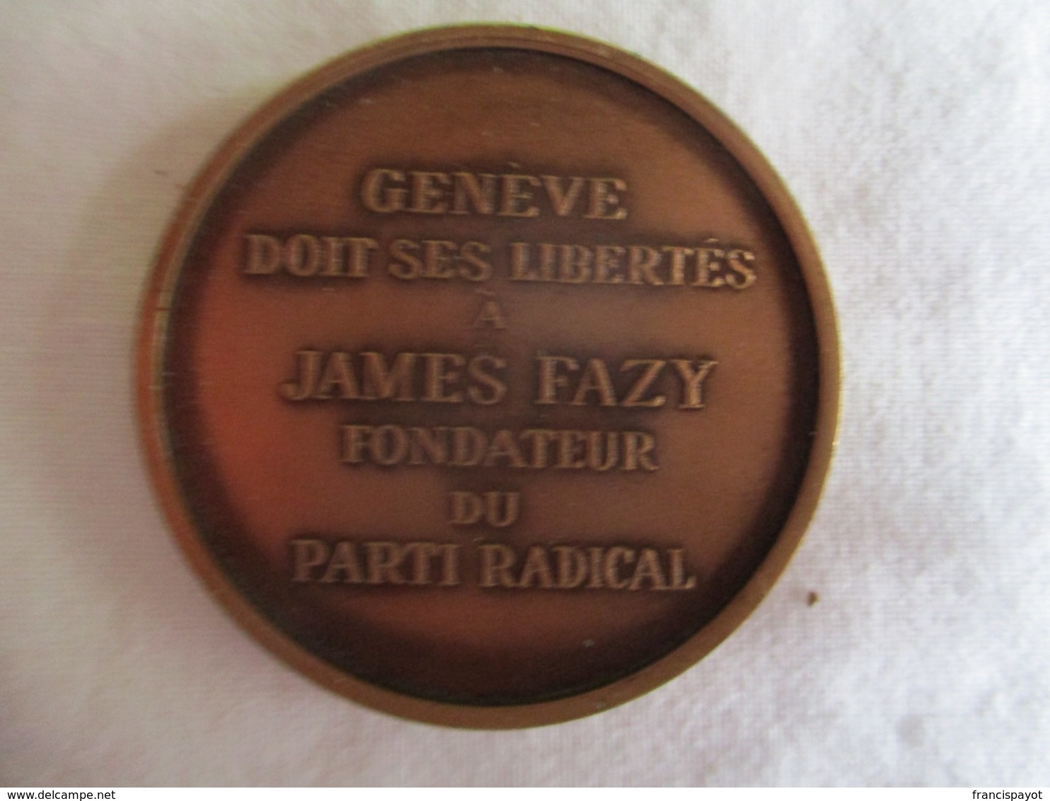 Suisse: Genève Doit Ses Libertés à James Fazy Fondateur Du Parti Radical 1976 - Royaux / De Noblesse