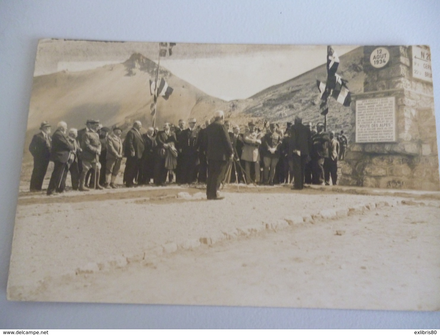 Ceremonie Du 12 Aout 1934 Au Col De L Izoar  Tres Rare  Carte Photo - Autres & Non Classés