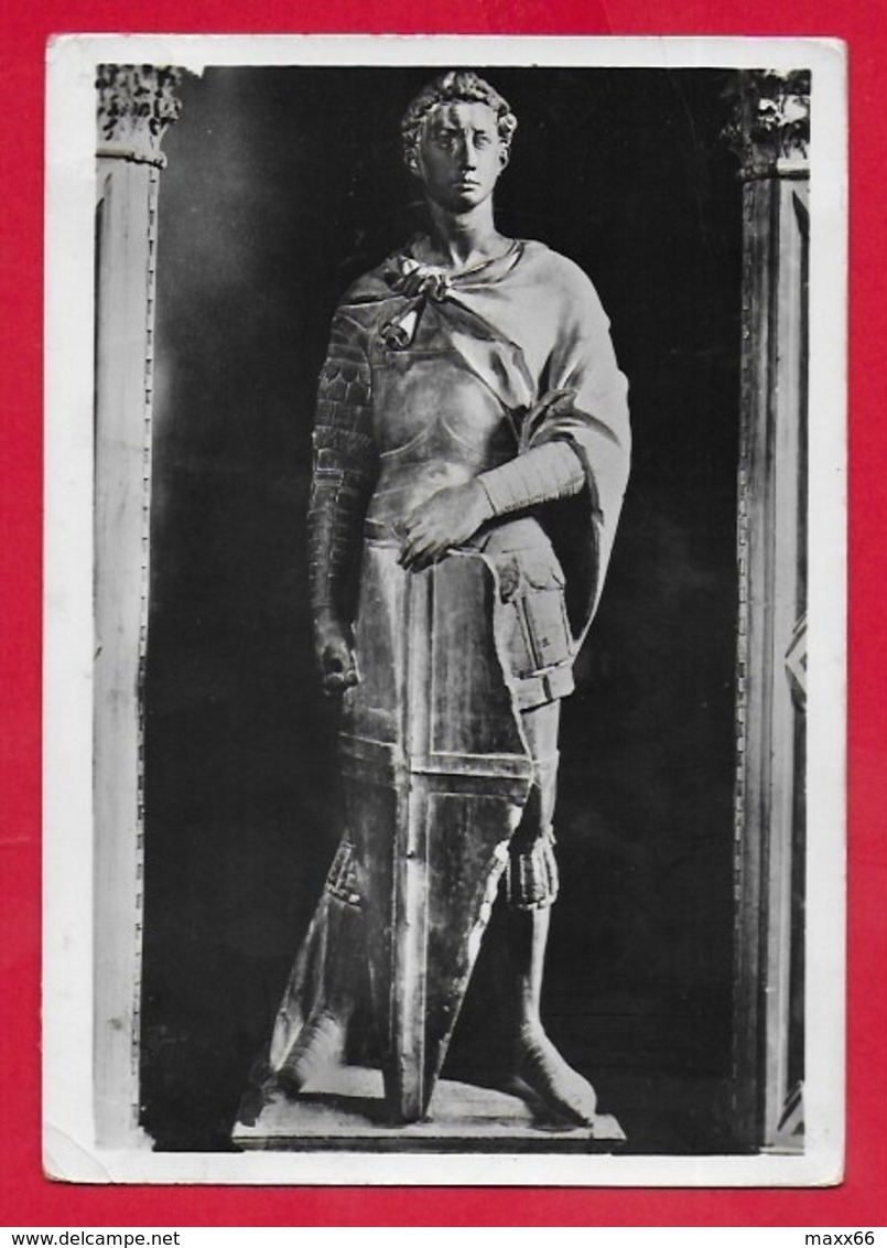 CARTOLINA VG ITALIA - S. GIORGIO - Statua Del Donatello - Museo Nazionale FIRENZE - 10 X 15 - 1955 - Sculture