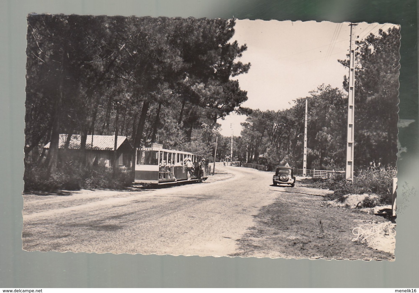 CP - 33 - Cap-Ferret  -  Petit Train - Route De Bordeaux - Autres & Non Classés