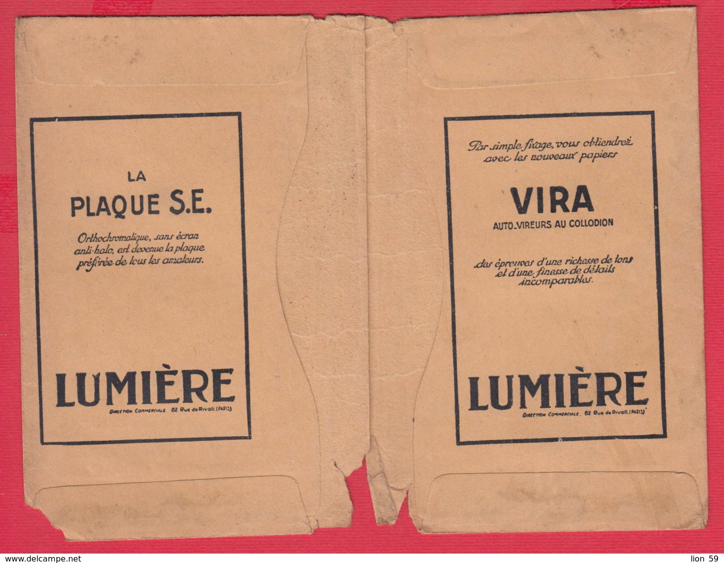 248551 / Advertising - Ancienne Pochette De Photographie LUMIERE PLAQUES FILMS PAPIERS PRODUITS APPAREILS PARIS FRANCE - Matériel & Accessoires