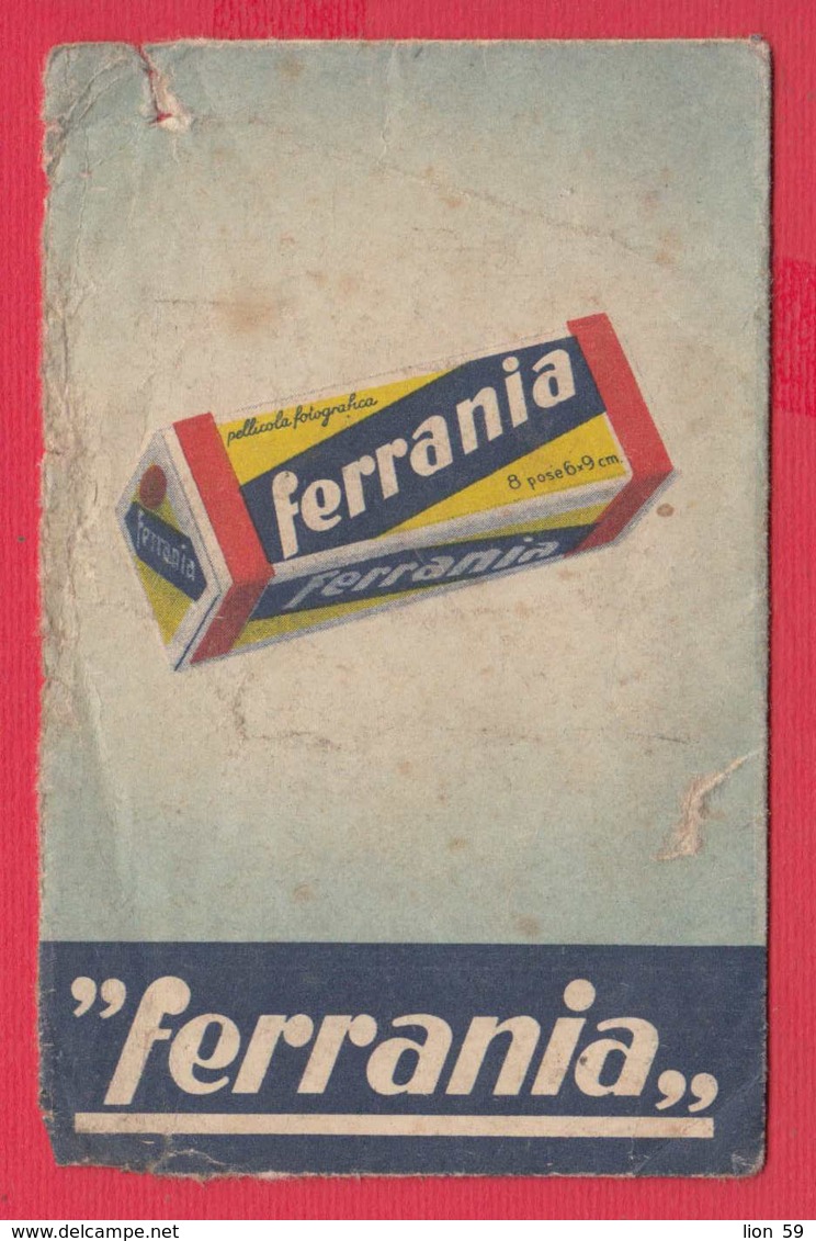 248556 / Advertising - Ancienne Pochette De Photographie FERRANIA PELLICOLE CARTE LASTRE , Italia Italy - Matériel & Accessoires