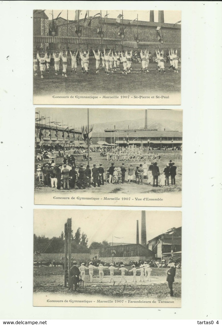 13 - MARSEILLE - 10 CP - Concours De Gymnastique 1907 Toutes Trés Animées - Sin Clasificación