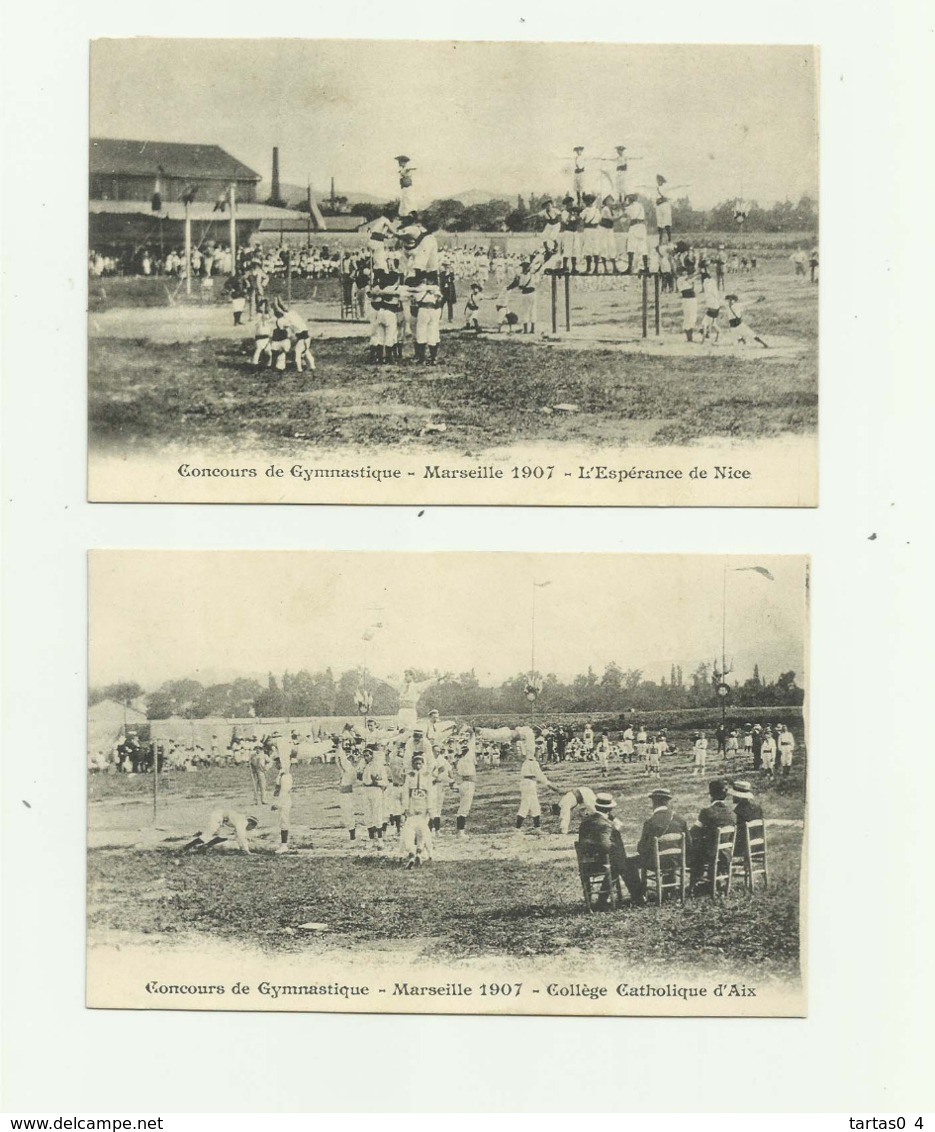 13 - MARSEILLE - 10 CP - Concours De Gymnastique 1907 Toutes Trés Animées - Sin Clasificación