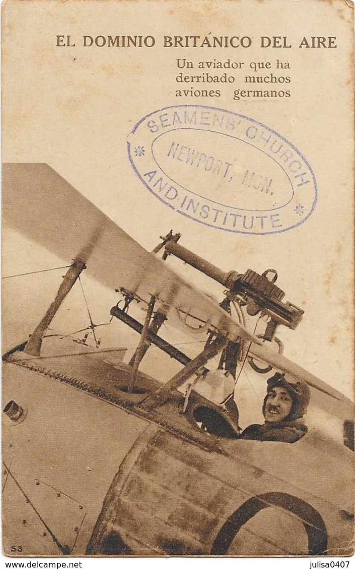 GUERRE 1914-18 Aviation Aviateur Militaire El Dominio Britanico Del Aire - Aviatori