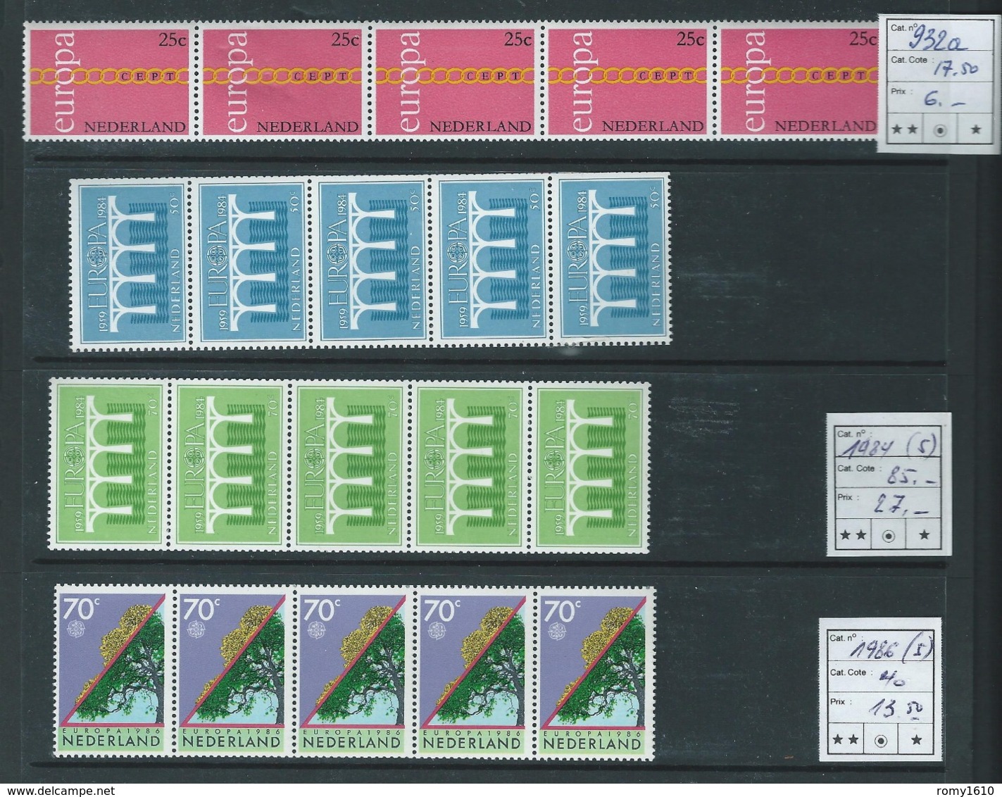 Pays-Bas. Lot De 20 Timbres Neufs ** Avec Numéros Au Dos. MNH. Voir Scans Recto/verso - Unused Stamps