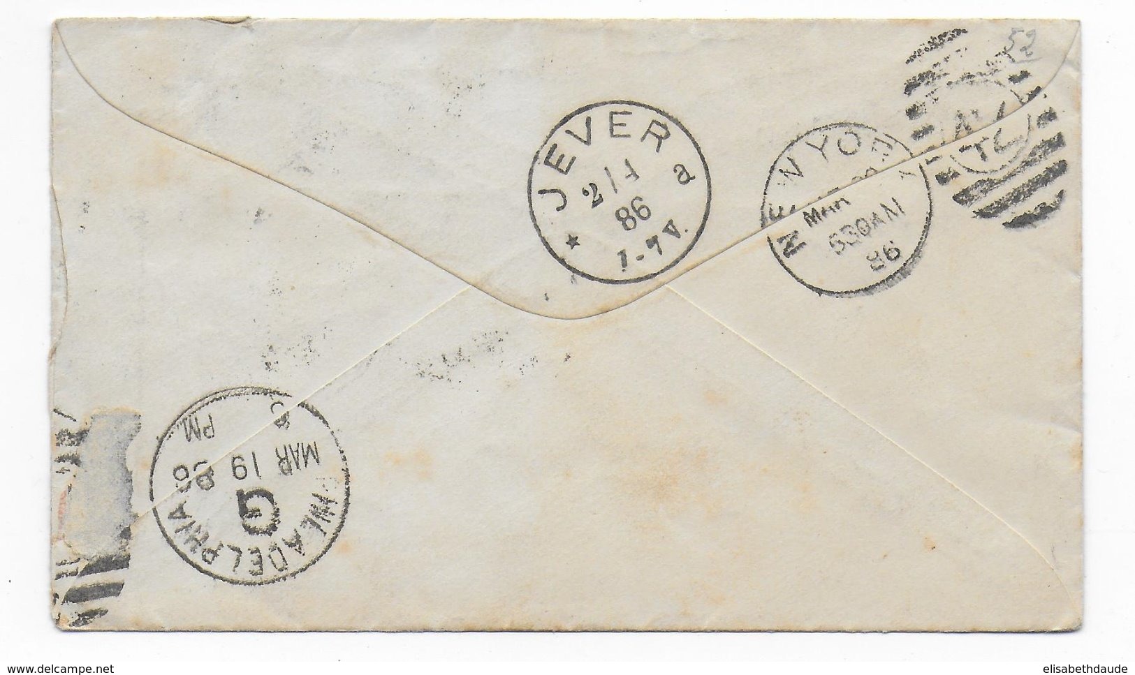 1886 - USA - ENVELOPPE ENTIER Avec COMPLEMENT De PHILADELPHIA => JEVER (OLDENBURG - GERMANY) - Briefe U. Dokumente