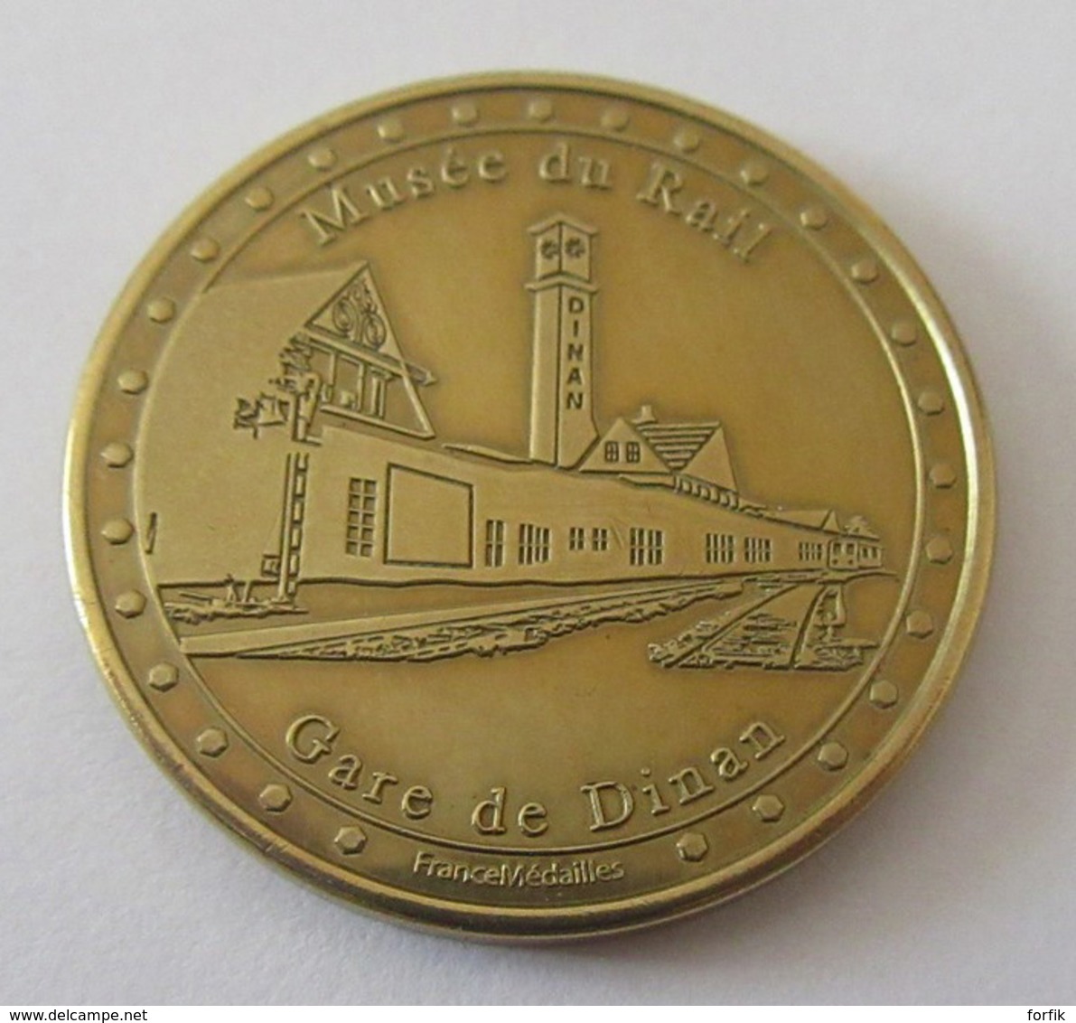 France - Jeton / Médaille Du Musée Du Rail - Gare De Dinan / Locomotive Ouest - France Médailles - Autres & Non Classés