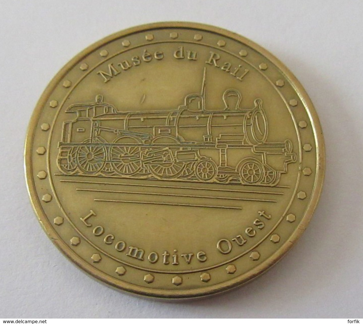 France - Jeton / Médaille Du Musée Du Rail - Gare De Dinan / Locomotive Ouest - France Médailles - Autres & Non Classés