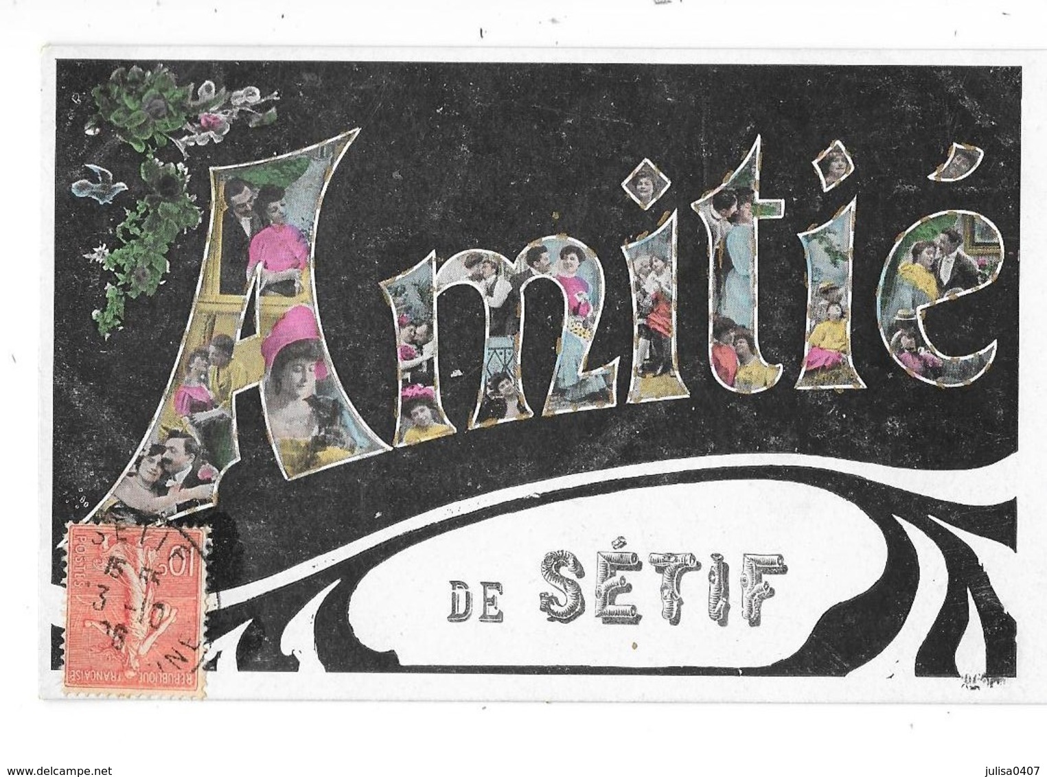 SETIF (Algérie) Carte Fantaisie Amitiés - Setif