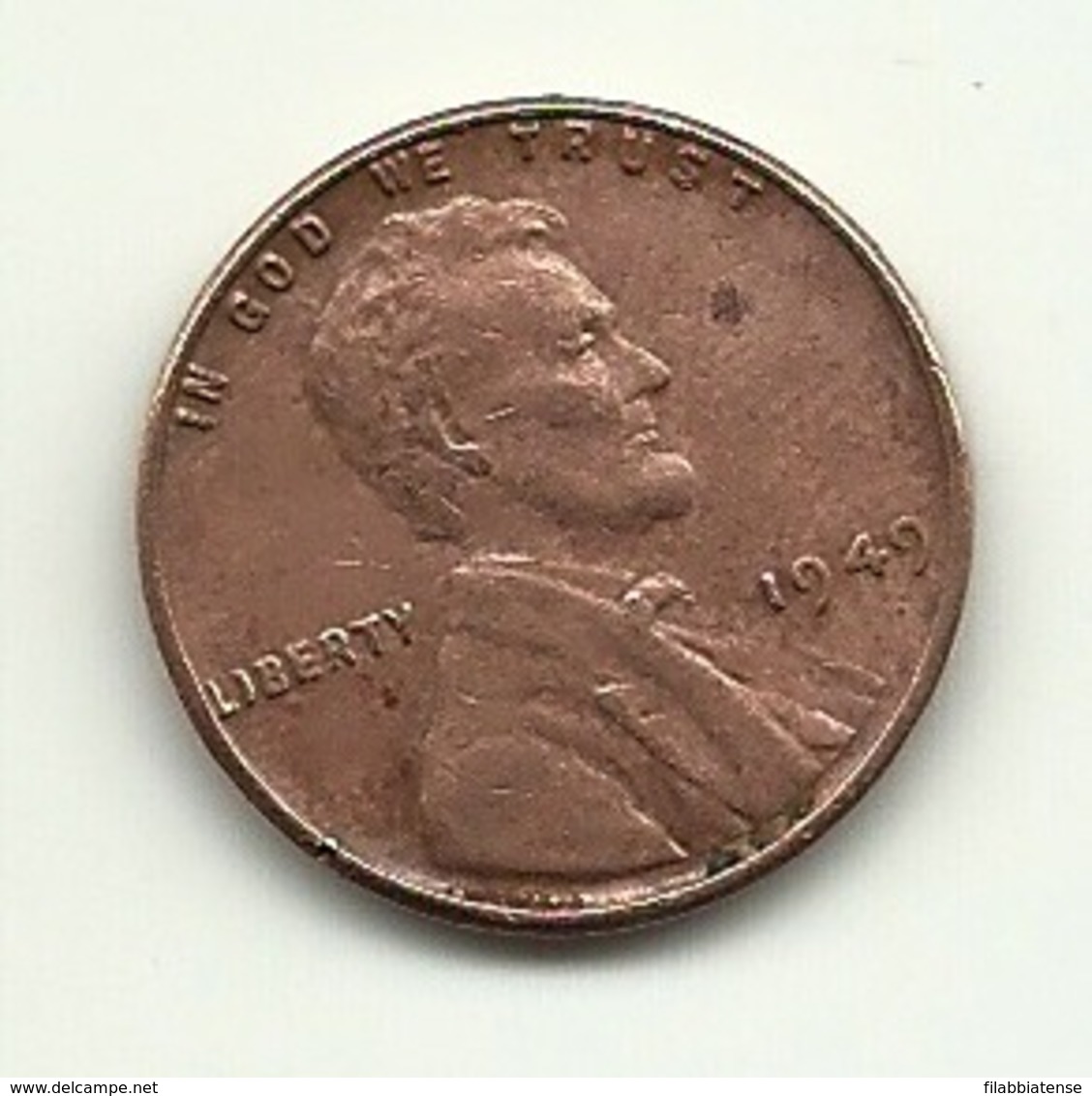 1949 - Stati Uniti 1 Cent      ------ - 1909-1958: Lincoln, Wheat Ears Reverse