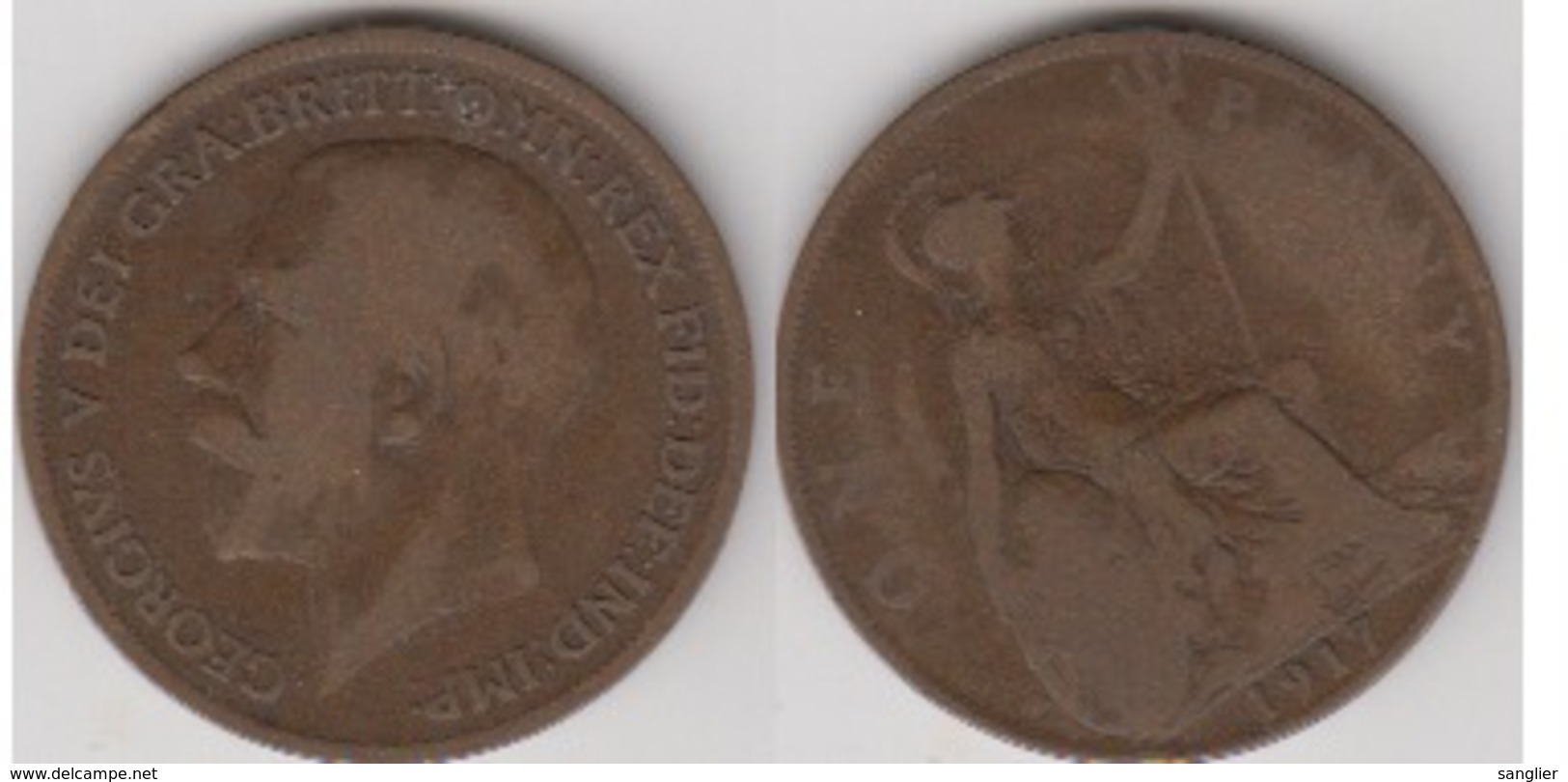 GRANDE-BRETAGNE - ONE PENNY 1917 - D. 1 Penny