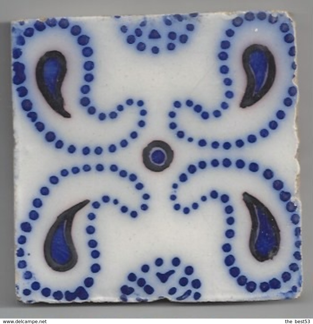 Carreau De Faience  -  Fourmaintreaux Hornoy   à  Desvres   -  1843/1872 ?   -  11 X 11 Cm - Autres & Non Classés