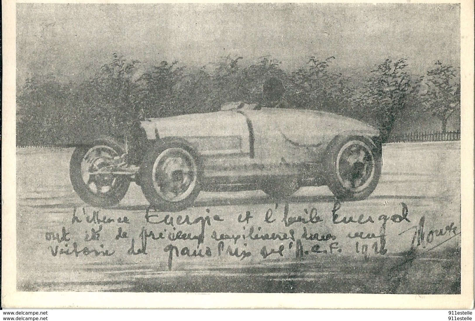 BUGATTI   35  L,Essence Energic Et  L,Huile Energol  Victoire  Grand Prix  A C F 1922 - Other & Unclassified