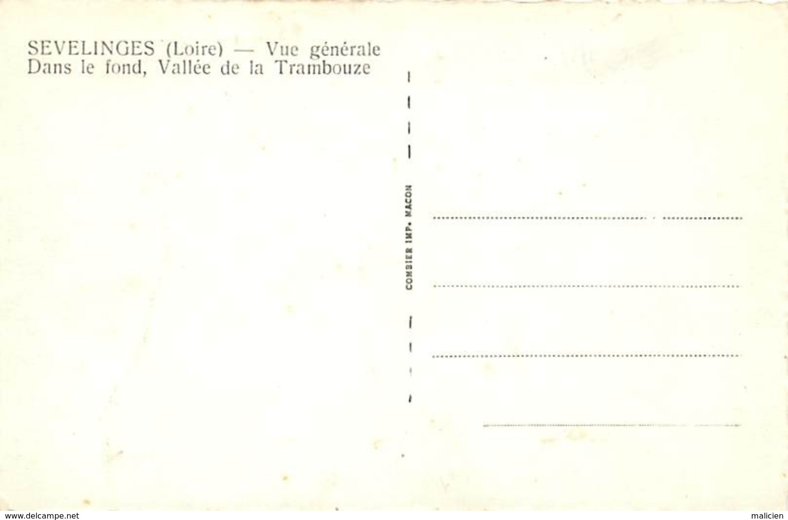 - Loire -ref-A986- Sevelinges - Vue Generale - Au Fond Vallée De La Trambouze - Carte Bon Etat - - Autres & Non Classés